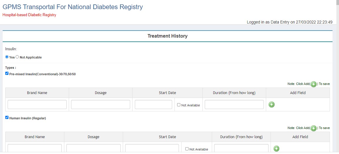 Treatment History